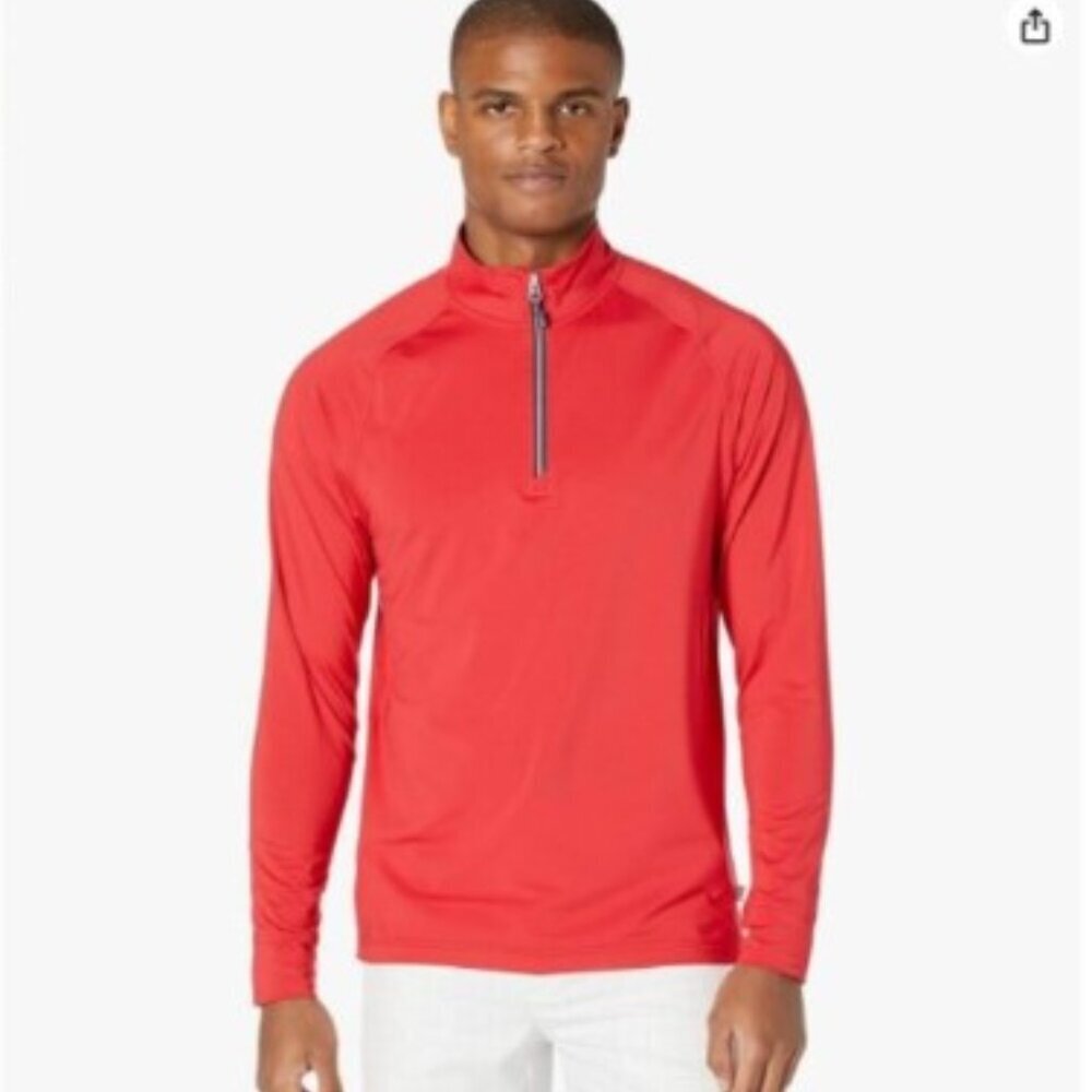 Cutter & Buck Adapt Eco Quarter Zip Pullover in Red - Mens XL